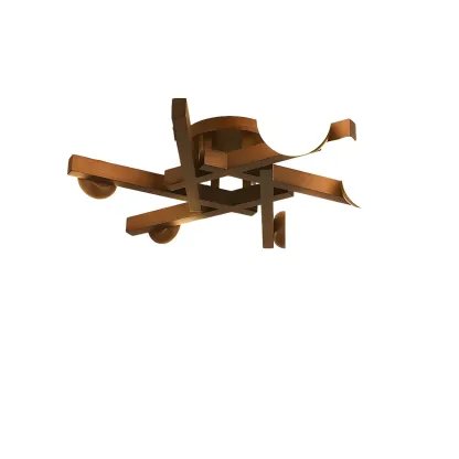 Modern Glass Shade LED Semi Flush Ceiling Light for Living Room Image - 9