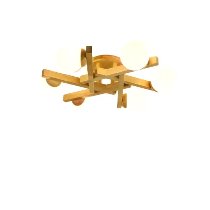 Modern Glass Shade LED Semi Flush Ceiling Light for Living Room Image - 11