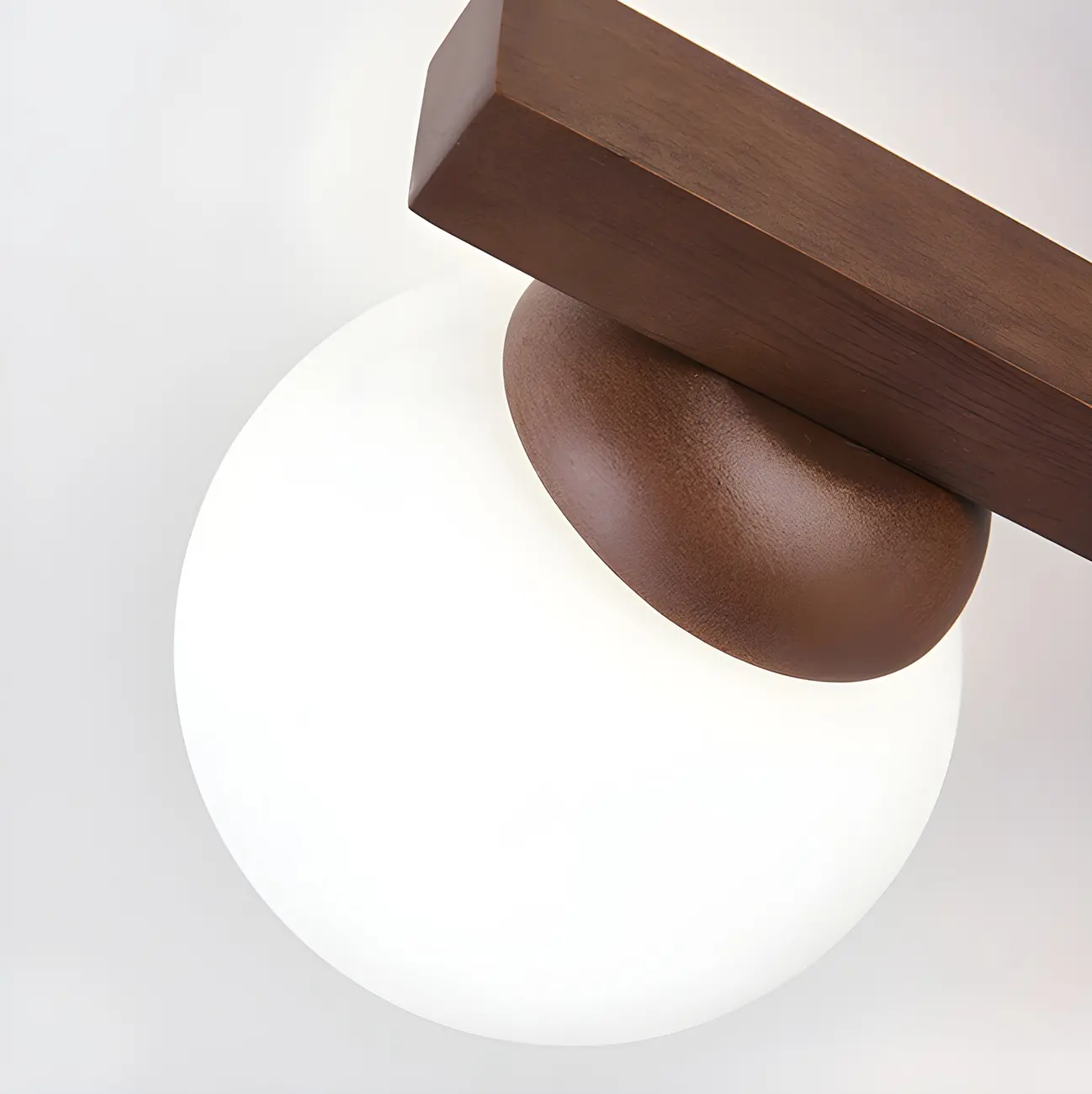 Modern Glass Shade LED Semi Flush Ceiling Light for Living Room Image - 15 | homeyfad