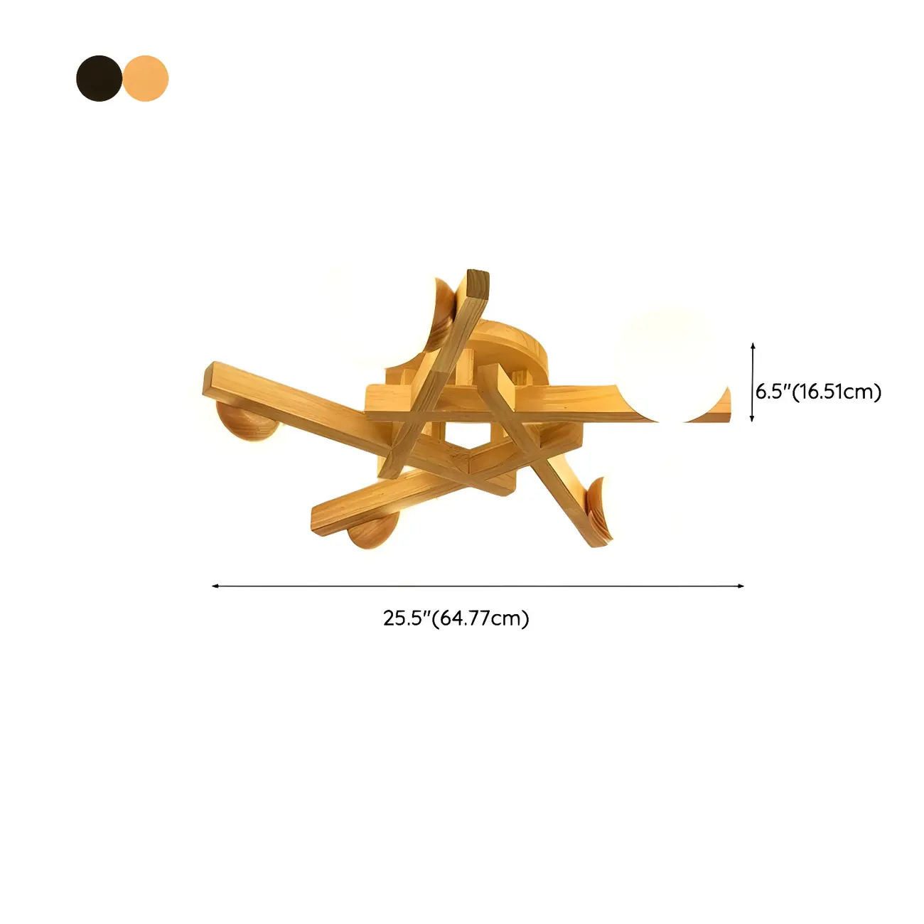 Modern Glass Shade LED Semi Flush Ceiling Light for Living Room #size | homeyfad