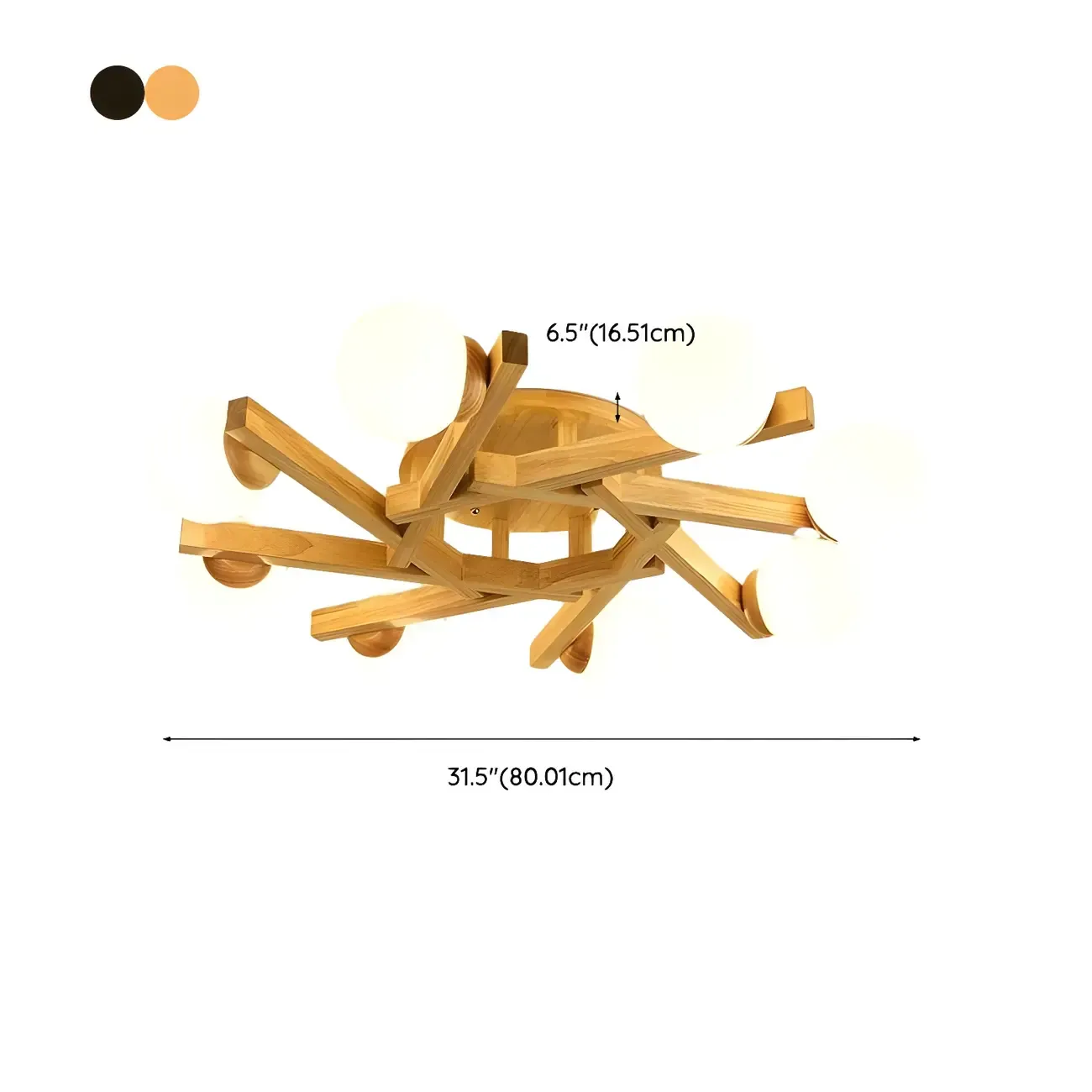 Modern Glass Shade LED Semi Flush Ceiling Light for Living Room Image - 20