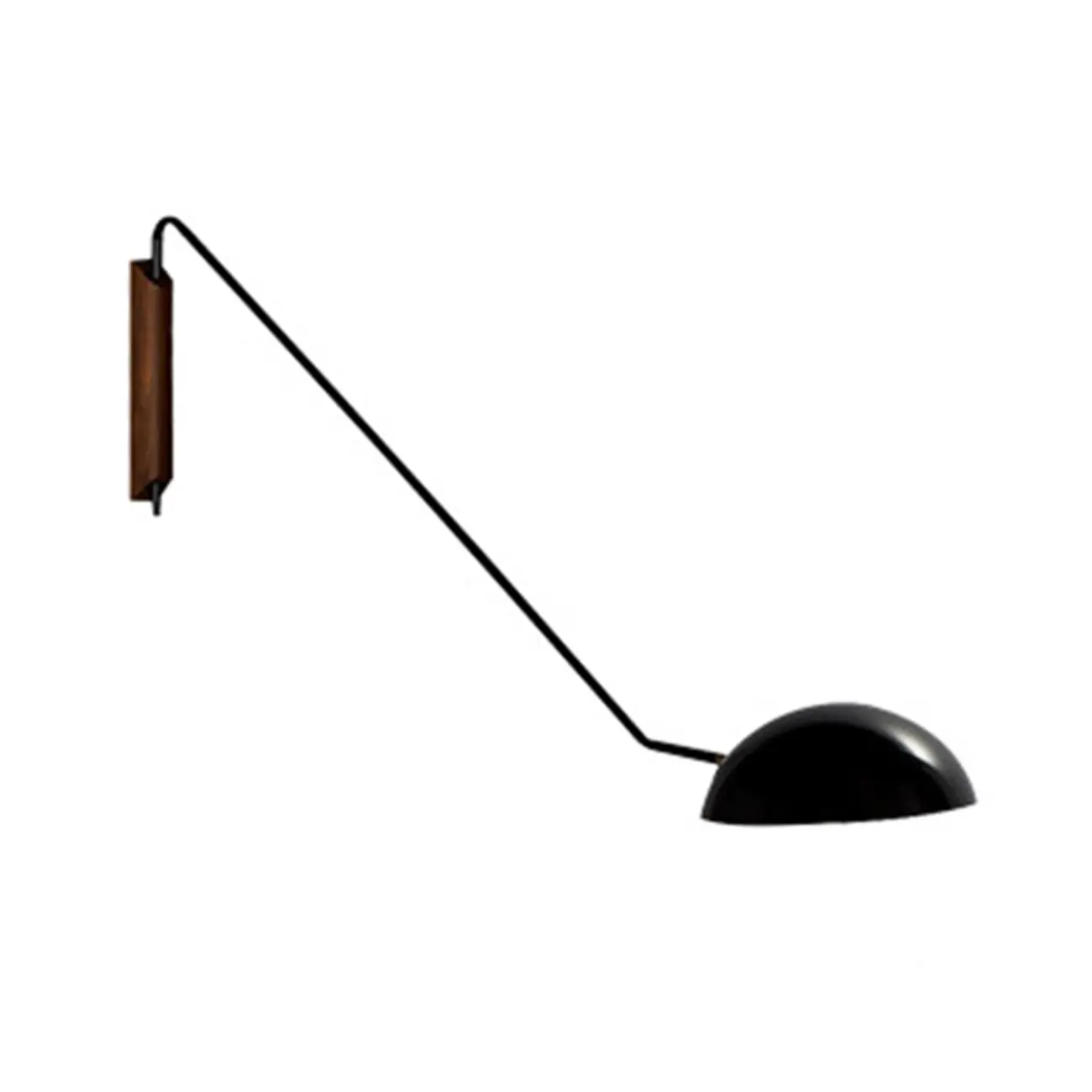 Rounded Dome Metal Simplicity 1-Light Swing Arm Wall Light Image - 6 | homeyfad