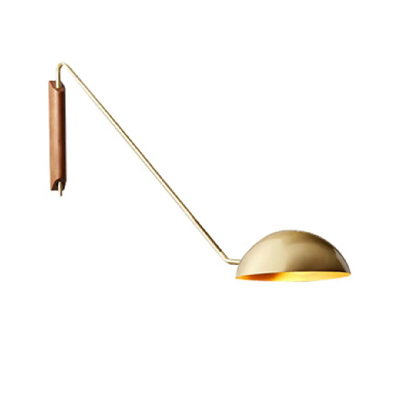 Rounded Dome Metal Simplicity 1-Light Swing Arm Wall Light Image - 8 | homeyfad