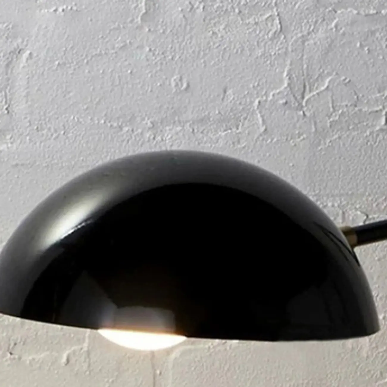 Rounded Dome Metal Simplicity 1-Light Swing Arm Wall Light Image - 10 | homeyfad