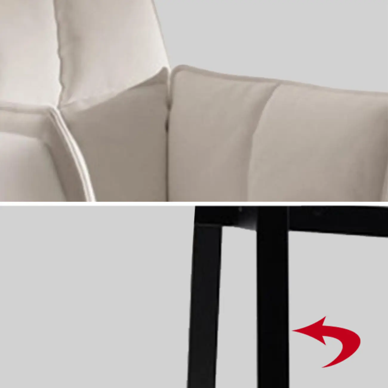 Swivel Modern Faux Leather Armrest Dining Chair Low Bak Image - 11 | homeyfad