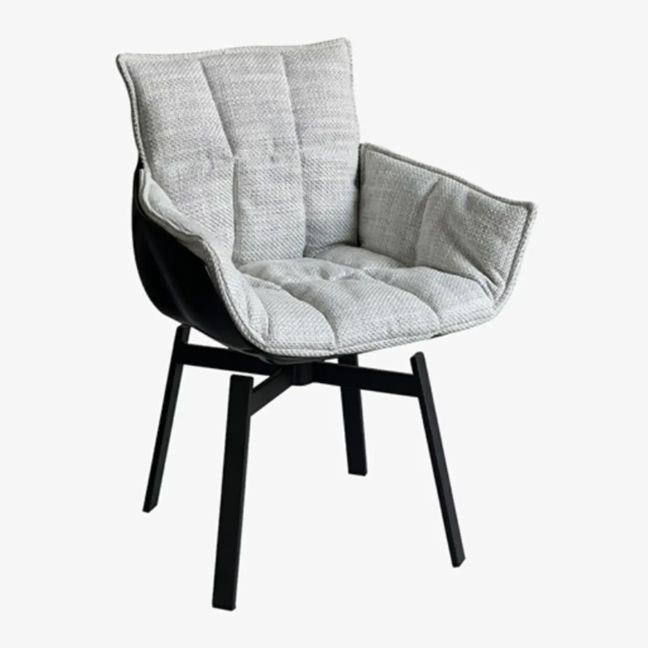 Swivel Modern Faux Leather Armrest Dining Chair Low Bak Image - 15 | homeyfad