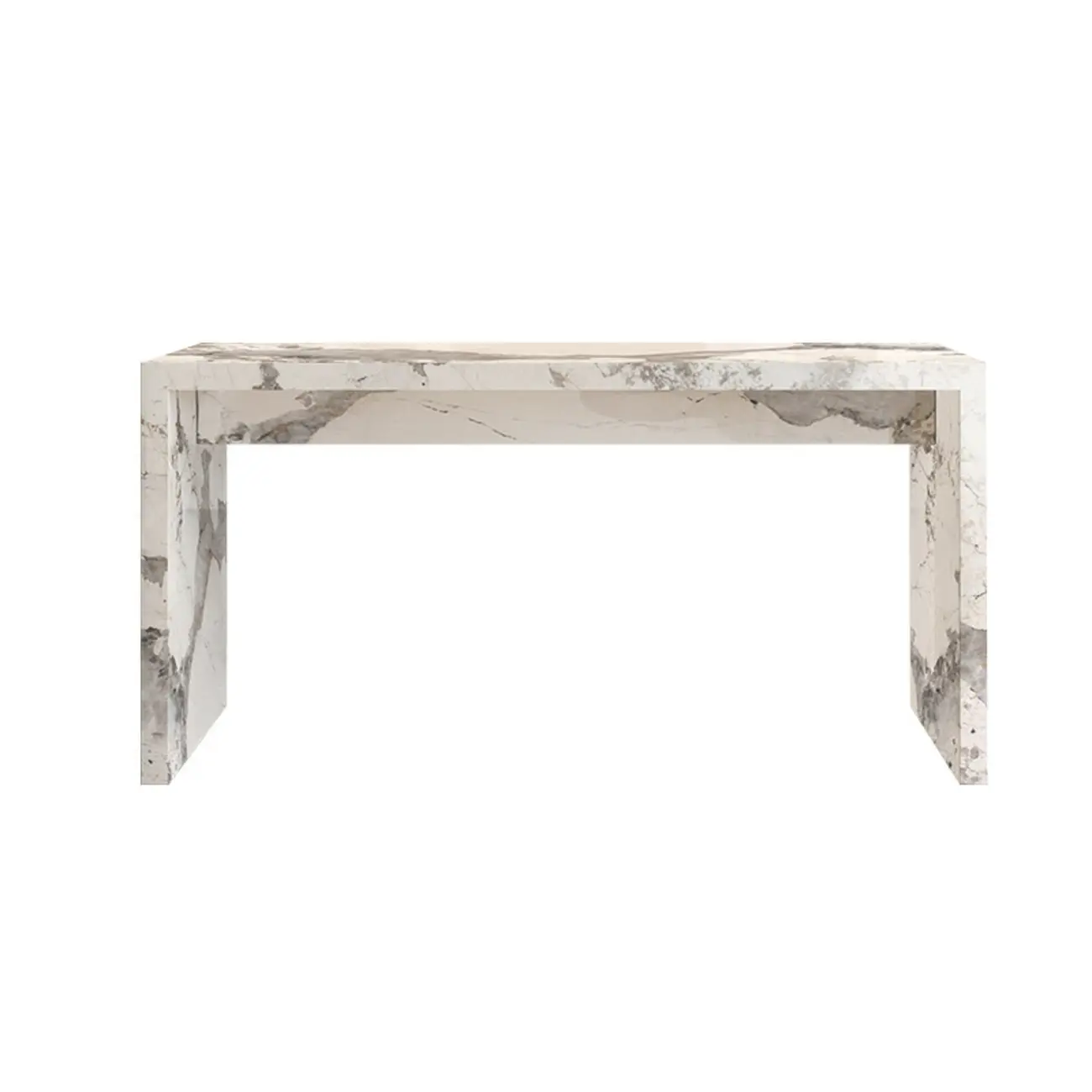 Minimalist Rectangular Off-White Marble Bar Tables Image - 7 | homeyfad