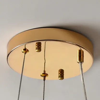 Gold Crystal Spherical Glass Modern Chandelier Light Image - 13