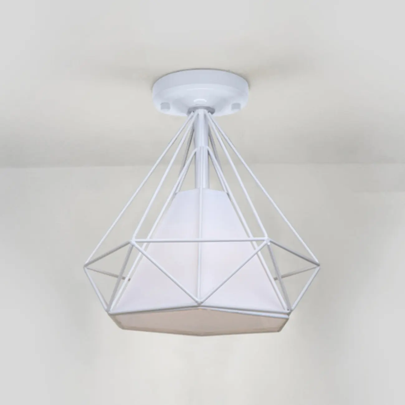 10.5" Mini Fabric Semi Flush LED Ceiling Light for Hallway | homeyfad