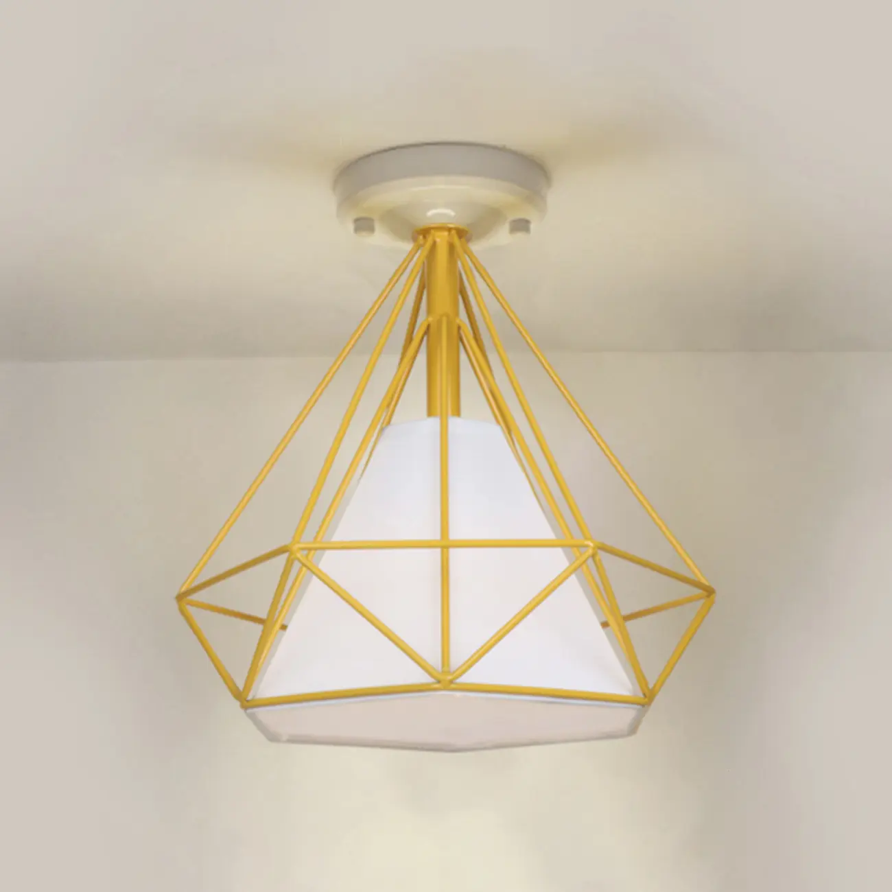 10.5" Mini Fabric Semi Flush LED Ceiling Light for Hallway | homeyfad