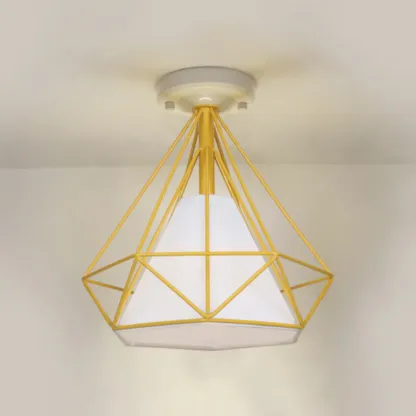 10.5" Mini Fabric Semi Flush LED Ceiling Light for Hallway