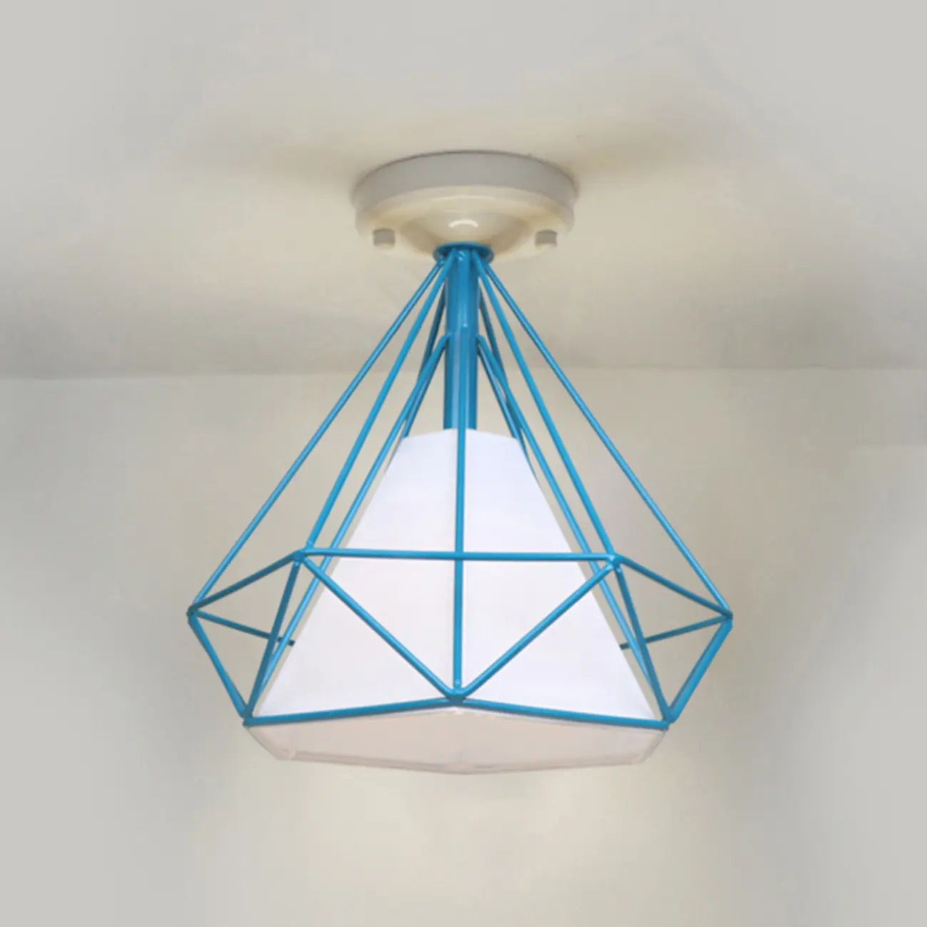 10.5" Mini Fabric Semi Flush LED Ceiling Light for Hallway | homeyfad