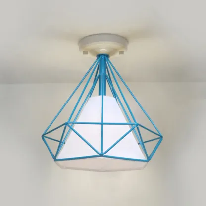 10.5" Mini Fabric Semi Flush LED Ceiling Light for Hallway