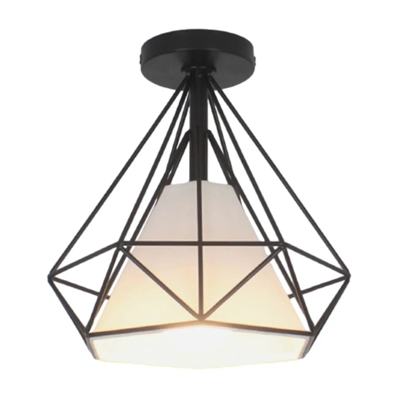 10.5" Mini Fabric Semi Flush LED Ceiling Light for Hallway | homeyfad