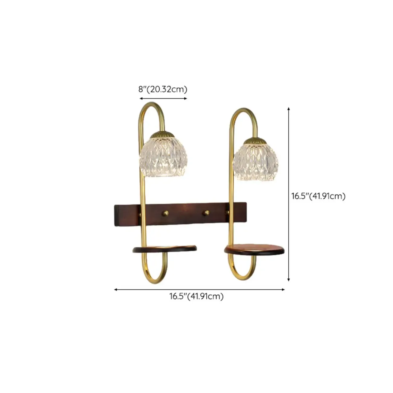 Modern Wood and Glass Wall Sconce for Indoor Decor Image - 14