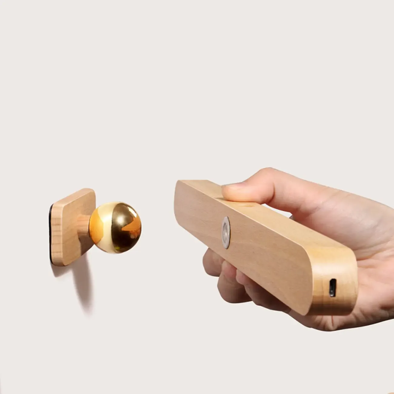 Minimalist Natural Wood Straight LED Vanity Light Image - 8