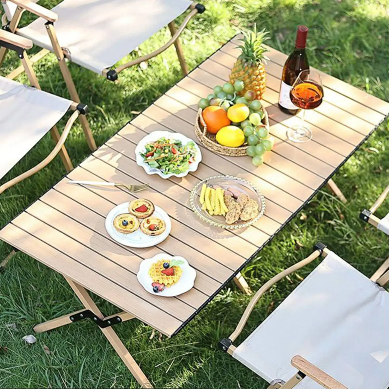 Removable Steel Outdoor Folding Dining Table Image - 1 | homeyfad