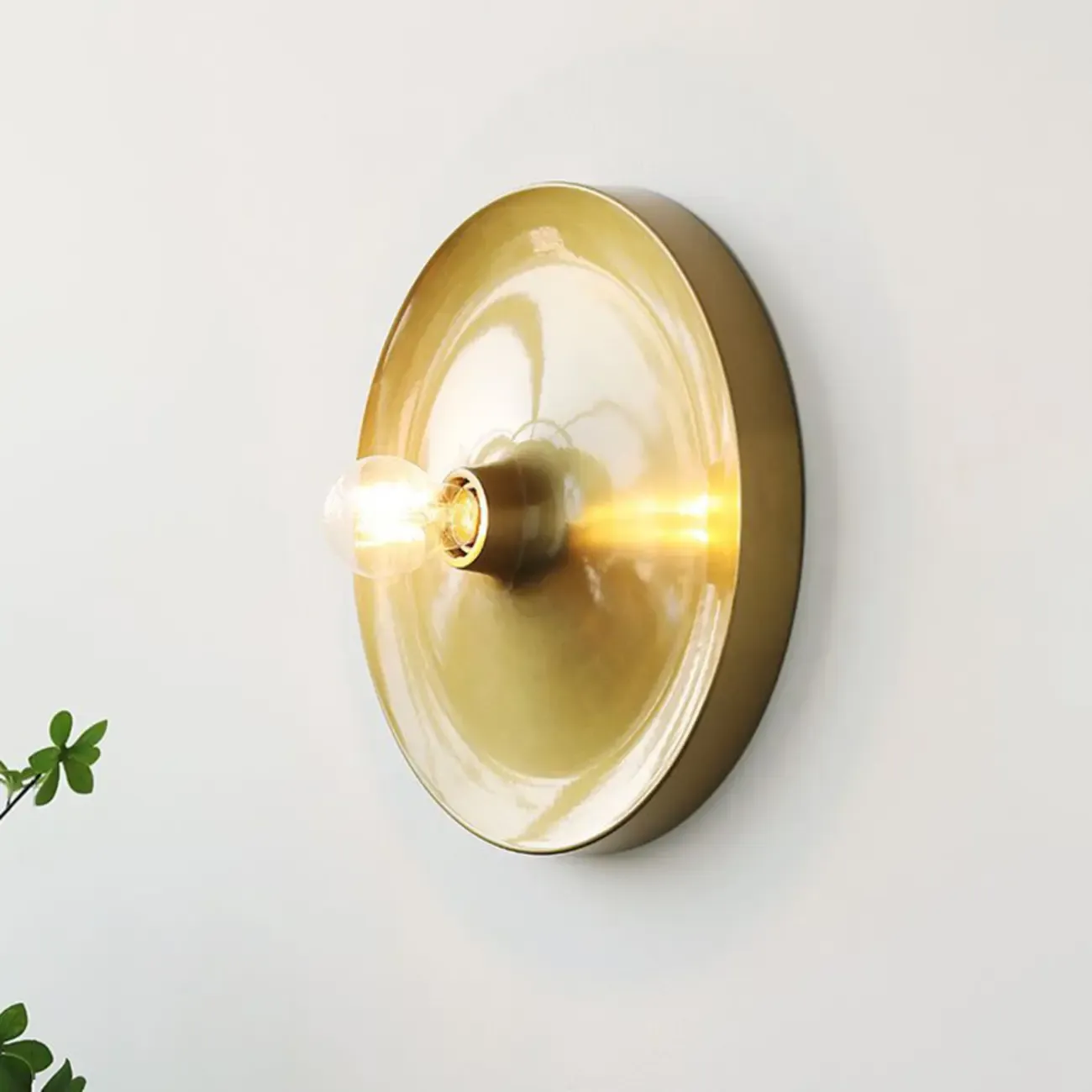 Modish Metallic Multi-Color Round Shadeless Wall Sconce Image - 2