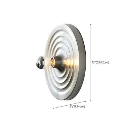 Modish Metallic Multi-Color Round Shadeless Wall Sconce Image - 14