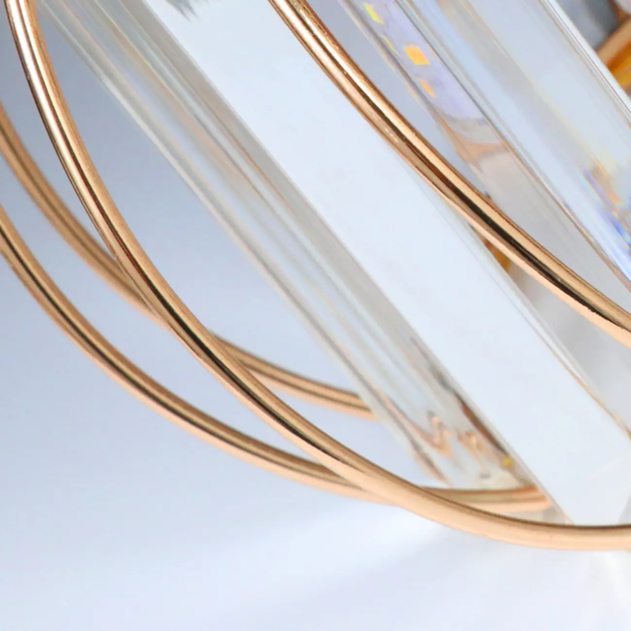 Modern Crystal Semi Flush Ceiling Light for Aisle Image - 10 | homeyfad