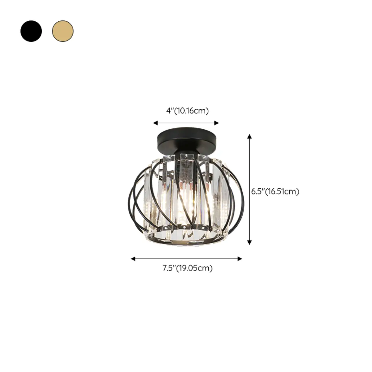 Modern Crystal Semi Flush Ceiling Light for Aisle #size | homeyfad