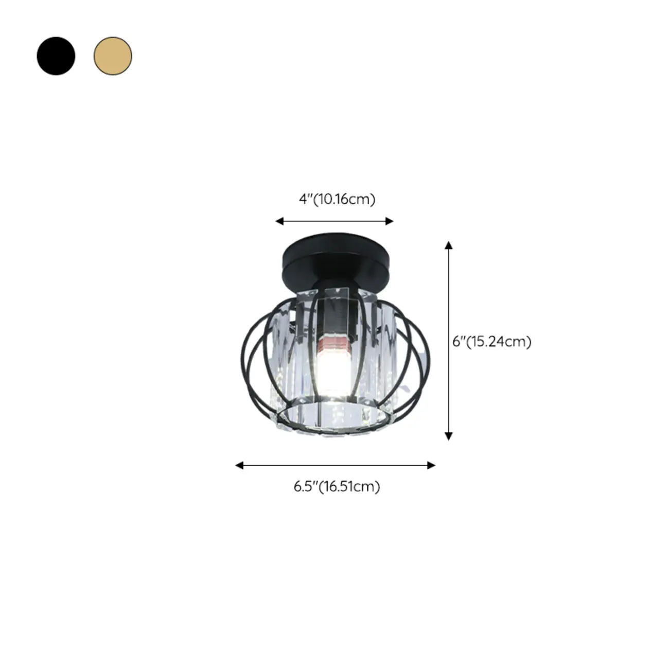 Modern Crystal Semi Flush Ceiling Light for Aisle Image - 14 | homeyfad