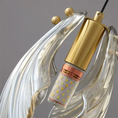 Contemporary Glass 3-Light Adjustable Pendant Light Image - 8