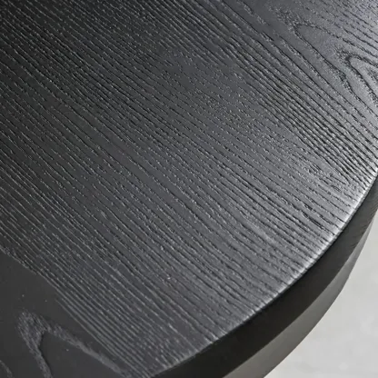 Industrial Black Wood Round Adjustable Height Bar Table Image - 7