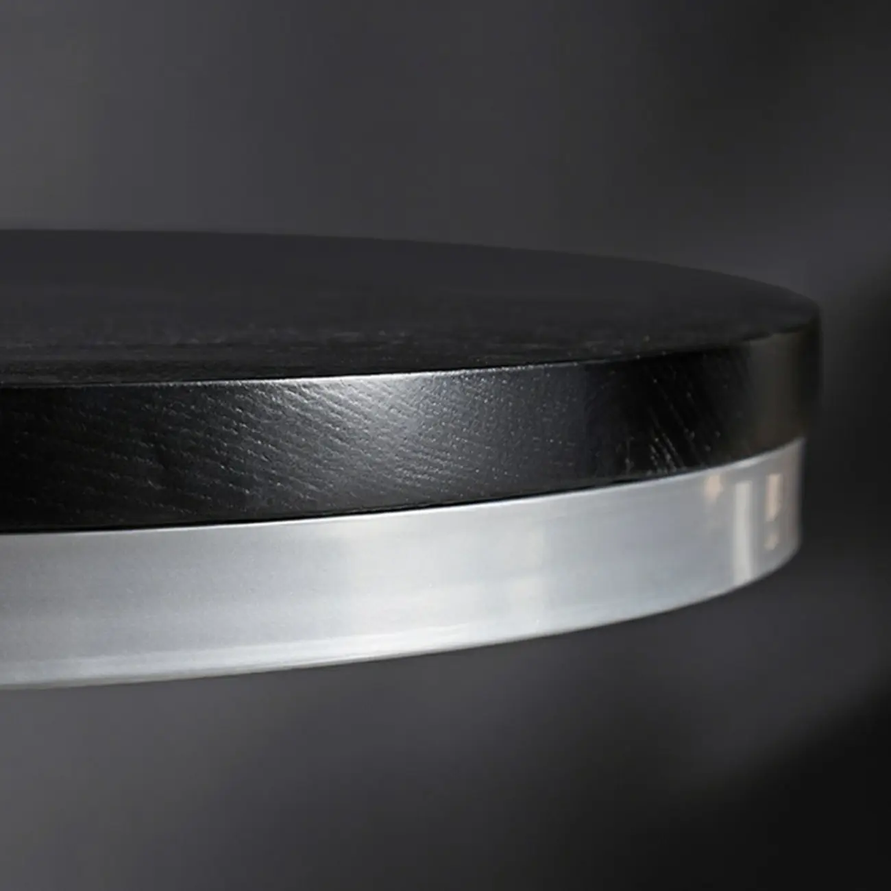 Industrial Black Wood Round Adjustable Height Bar Table Image - 8 | homeyfad