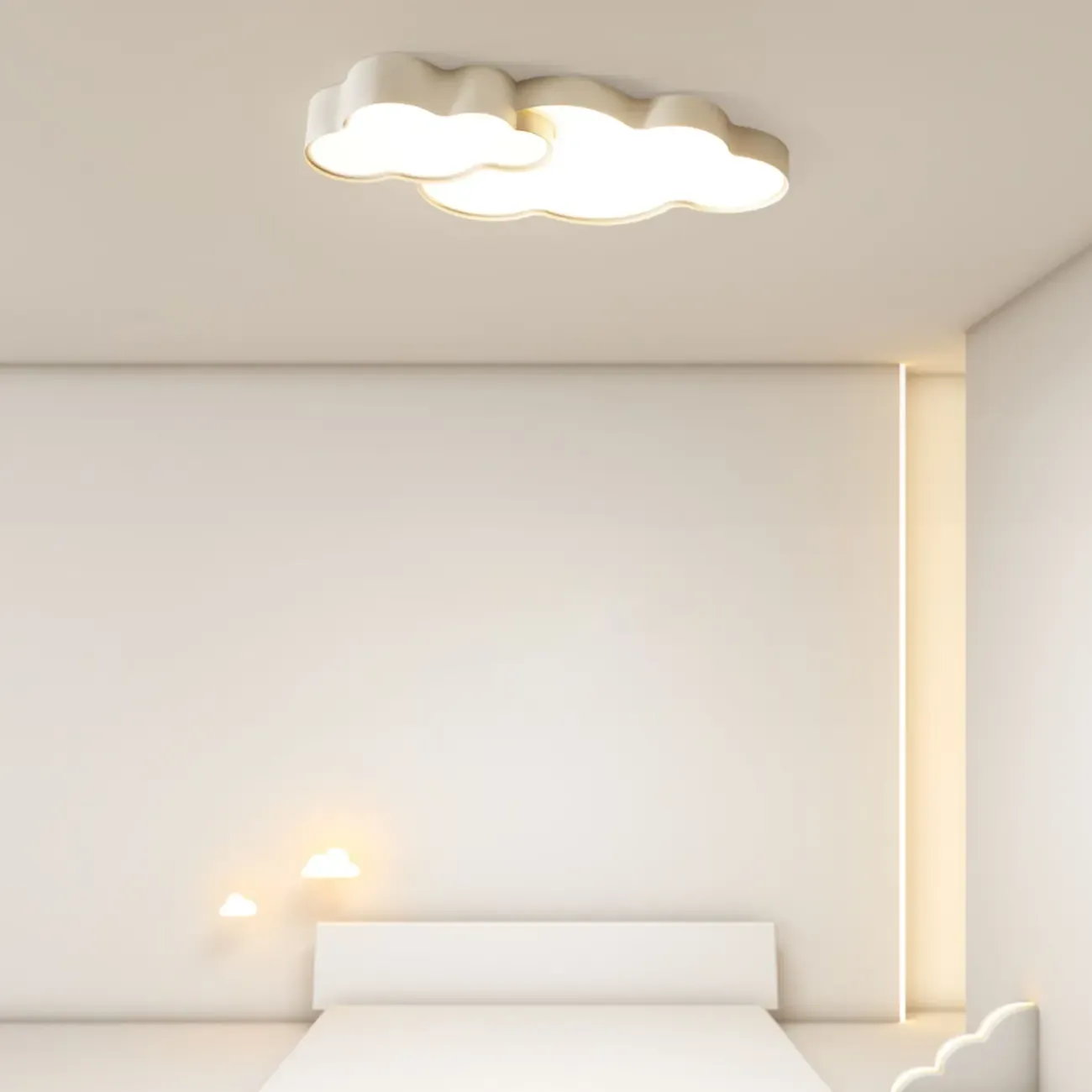 21.5"W Dimmable Cloud LED Ceiling Light for Bedroom Ambiance