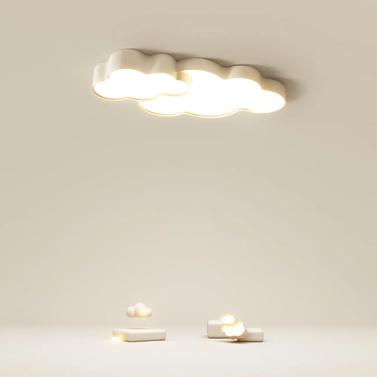 21.5"W Dimmable Cloud LED Ceiling Light for Bedroom Ambiance | homeyfad