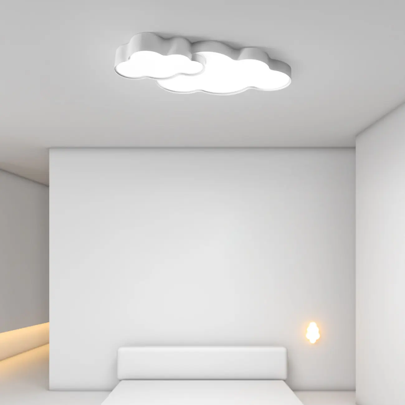 21.5"W Dimmable Cloud LED Ceiling Light for Bedroom Ambiance | homeyfad