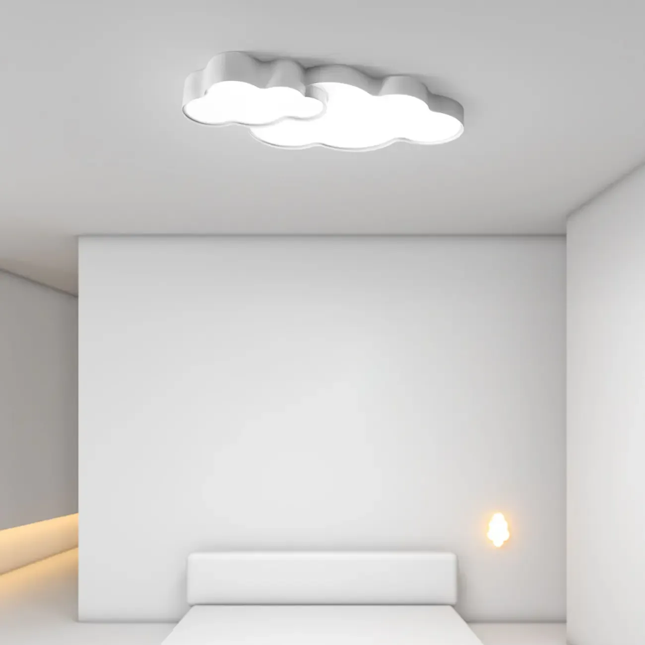 21.5"W Dimmable Cloud LED Ceiling Light for Bedroom Ambiance