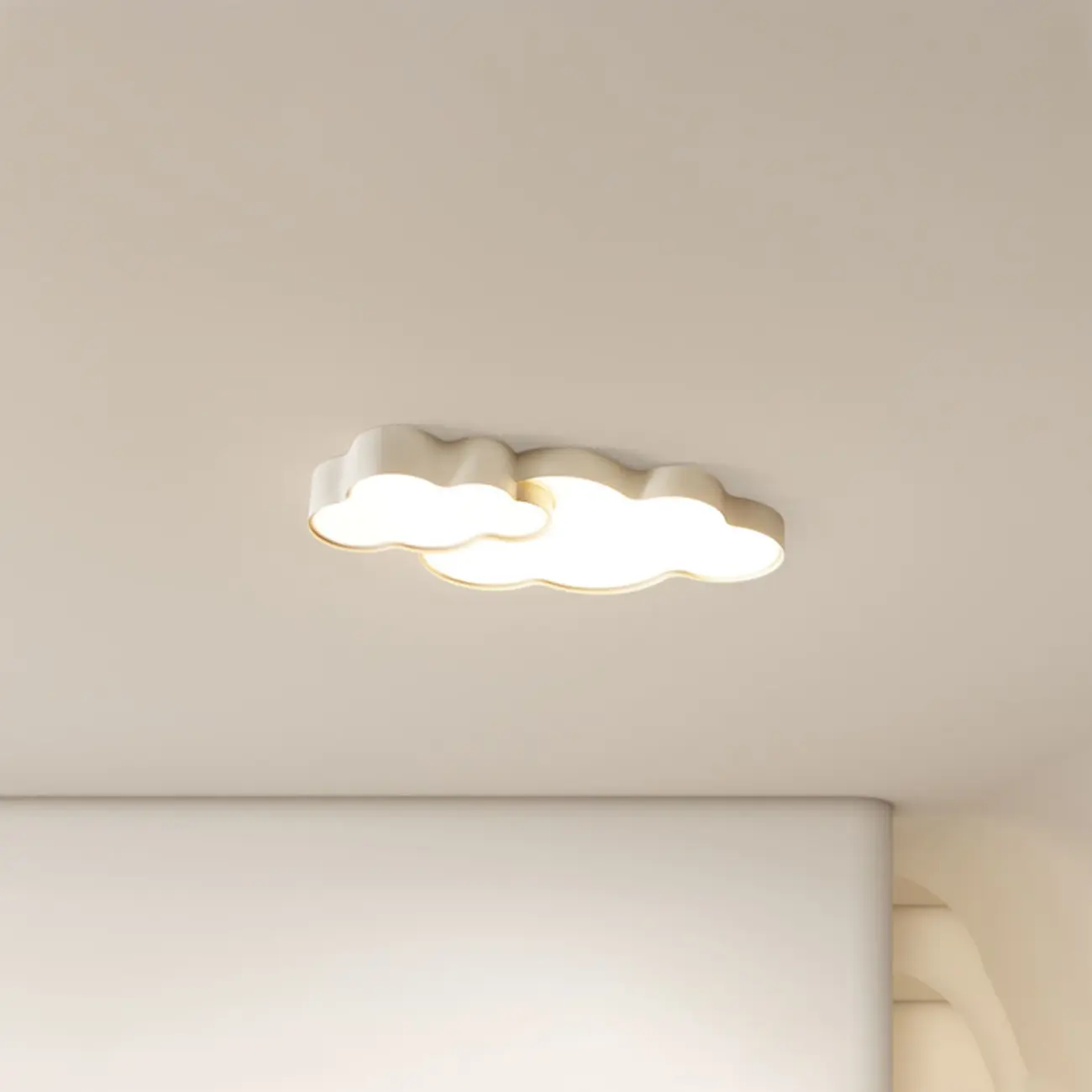 21.5"W Dimmable Cloud LED Ceiling Light for Bedroom Ambiance | homeyfad