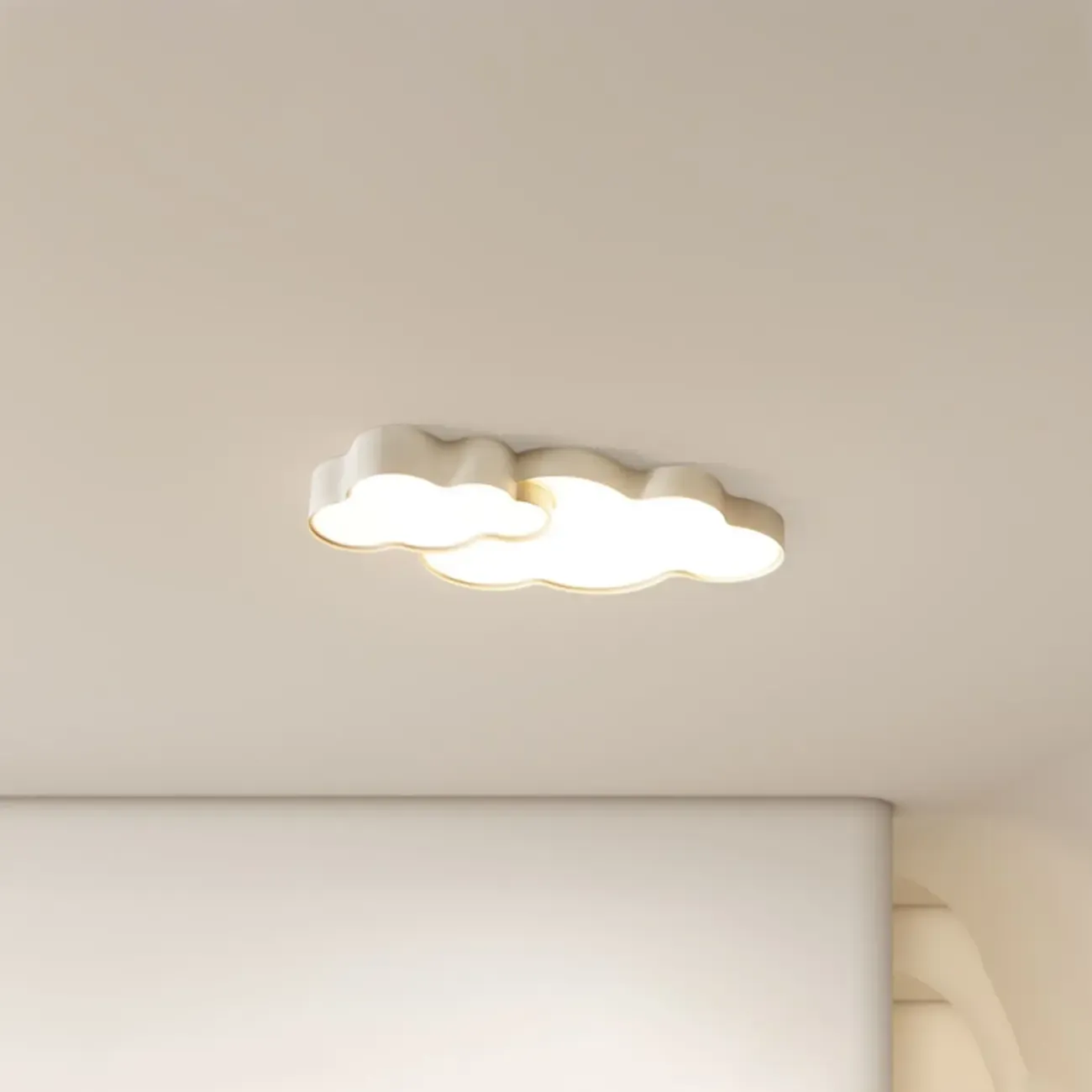 21.5"W Dimmable Cloud LED Ceiling Light for Bedroom Ambiance