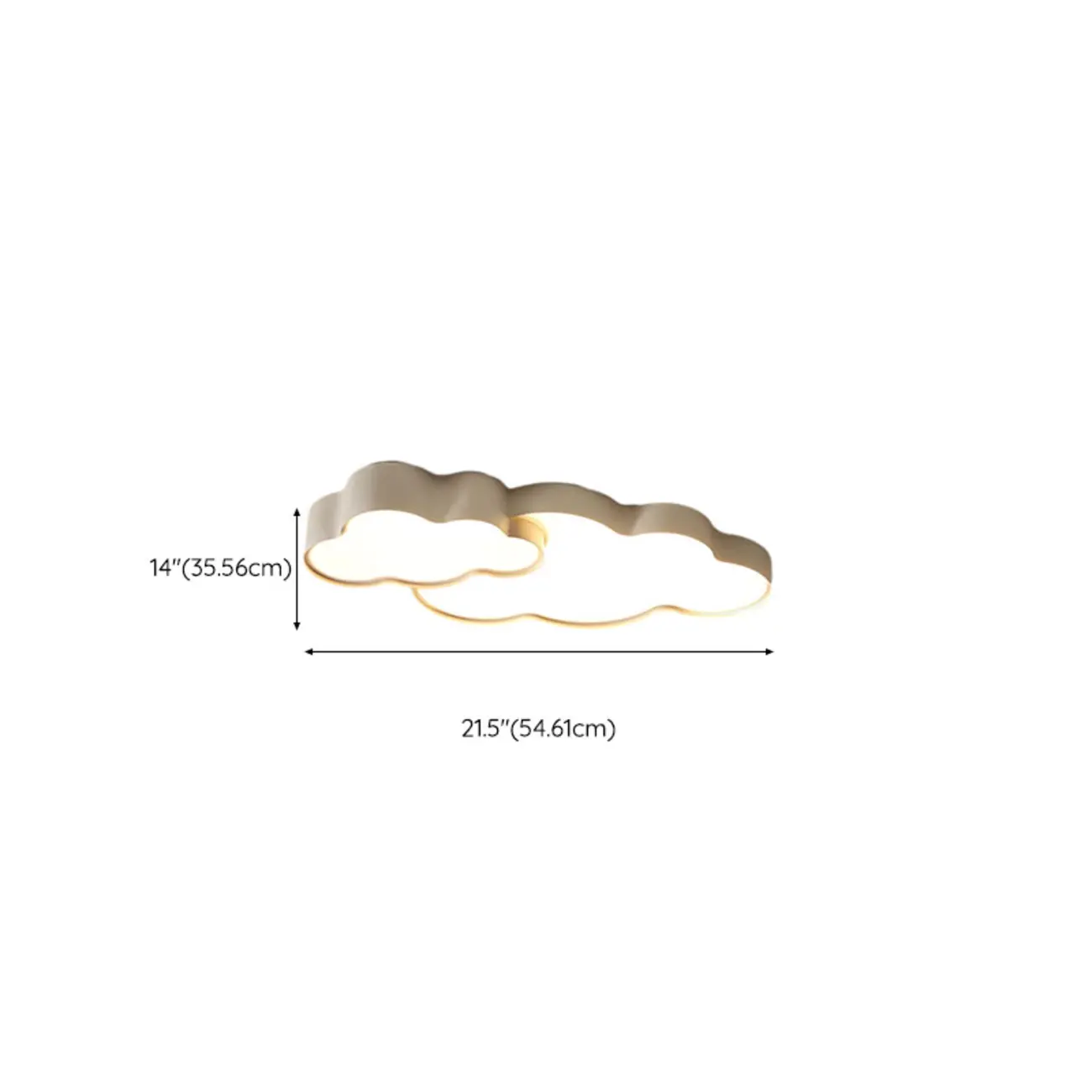 21.5"W Dimmable Cloud LED Ceiling Light for Bedroom Ambiance | homeyfad