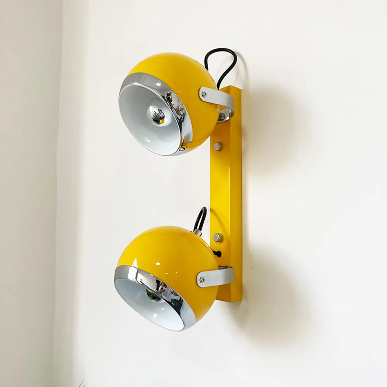 Retro Metal Yellow Red Adjustable Wall Sconce Image - 2 | homeyfad