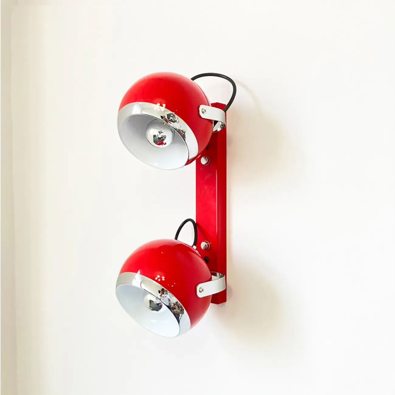 Retro Metal Yellow Red Adjustable Wall Sconce Image - 7
