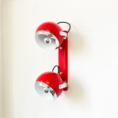 Retro Metal Yellow Red Adjustable Wall Sconce Image - 7