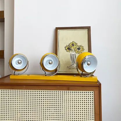 Retro Metal Yellow Red Adjustable Wall Sconce Image - 1