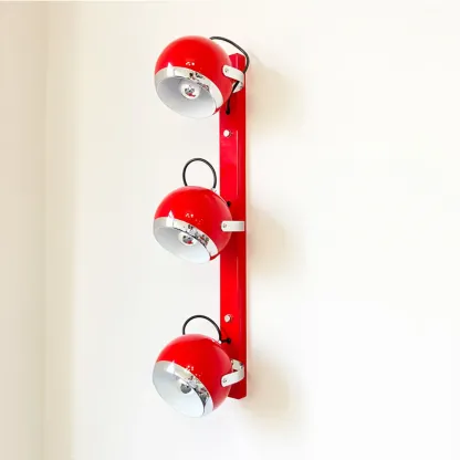 Retro Metal Yellow Red Adjustable Wall Sconce Image - 8