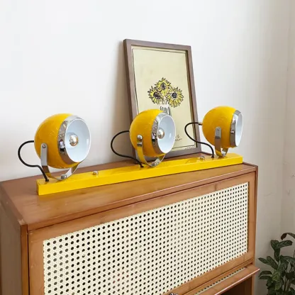 Retro Metal Yellow Red Adjustable Wall Sconce Image - 5