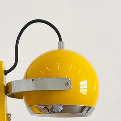 Retro Metal Yellow Red Adjustable Wall Sconce Image - 10