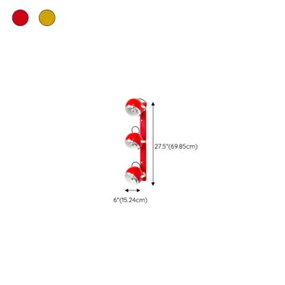 Retro Metal Yellow Red Adjustable Wall Sconce Image - 13