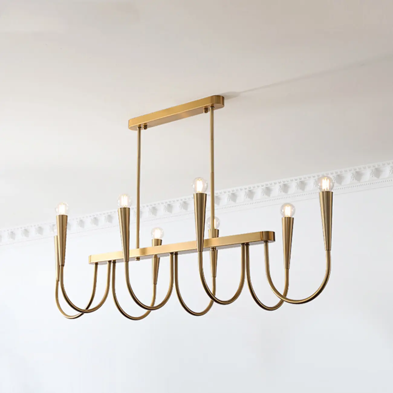 Modern Gold Adjustable Island Pendant Light for Kitchen Image - 4 | homeyfad