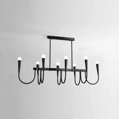 Modern Gold Adjustable Island Pendant Light for Kitchen Image - 8