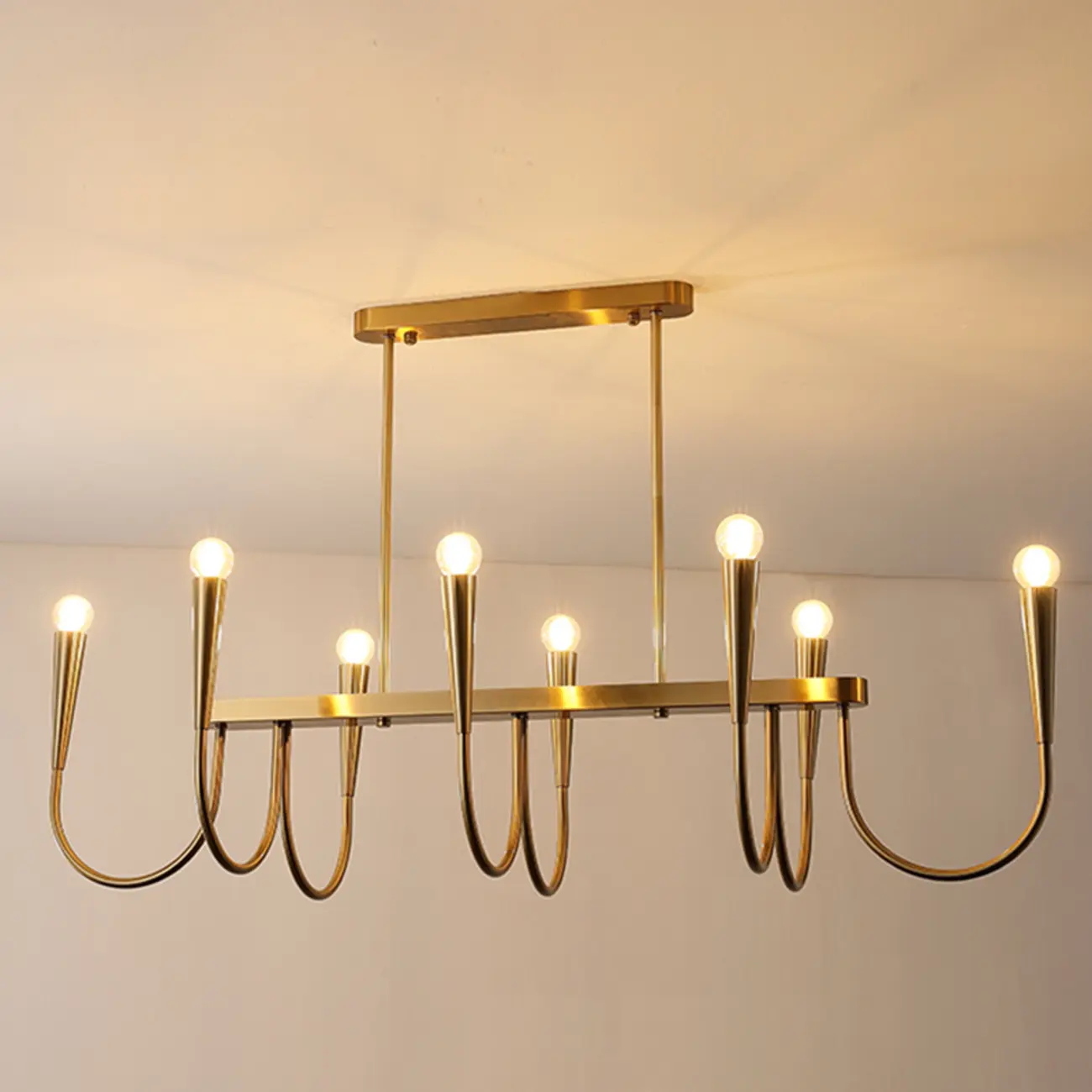 Modern Gold Adjustable Island Pendant Light for Kitchen Image - 2 | homeyfad