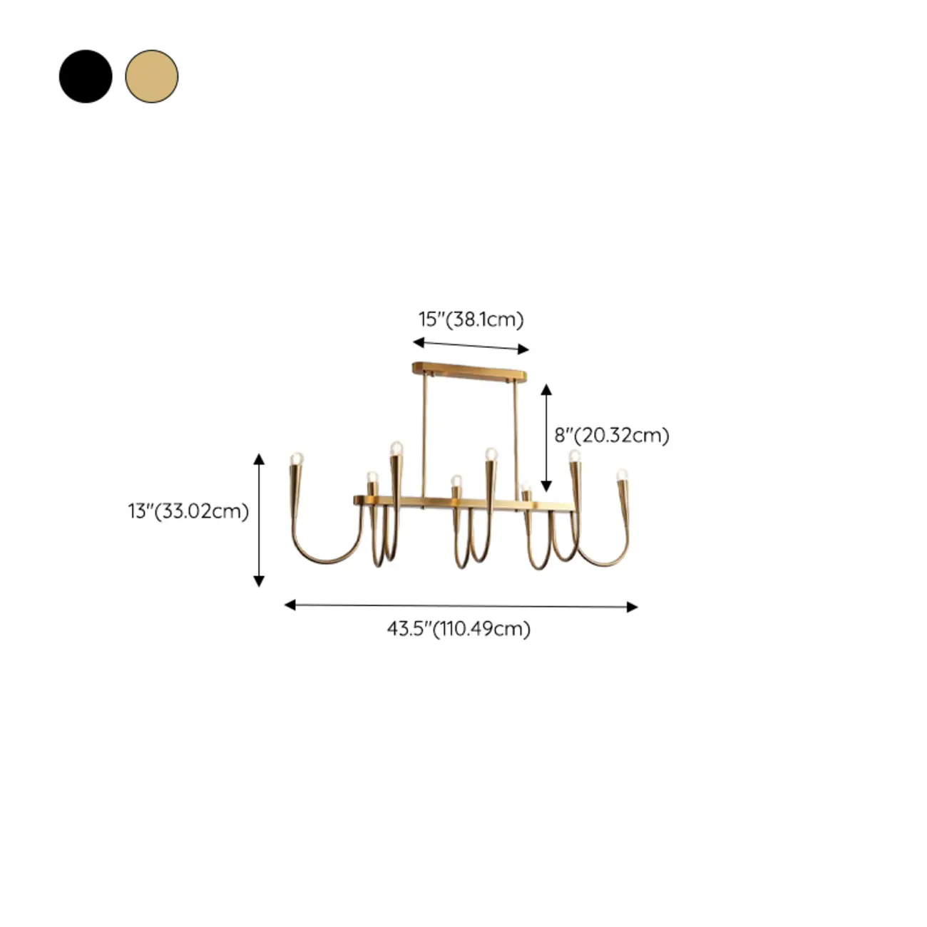 Modern Gold Adjustable Island Pendant Light for Kitchen #size | homeyfad
