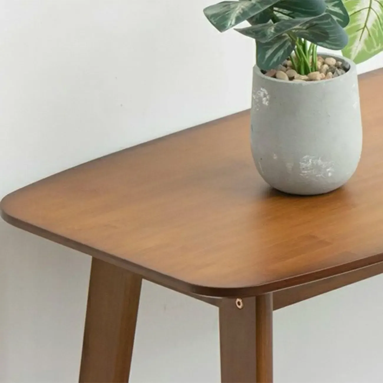 Simple Brown Bamboo 4-Leg Trestle Bar Tables Image - 10
