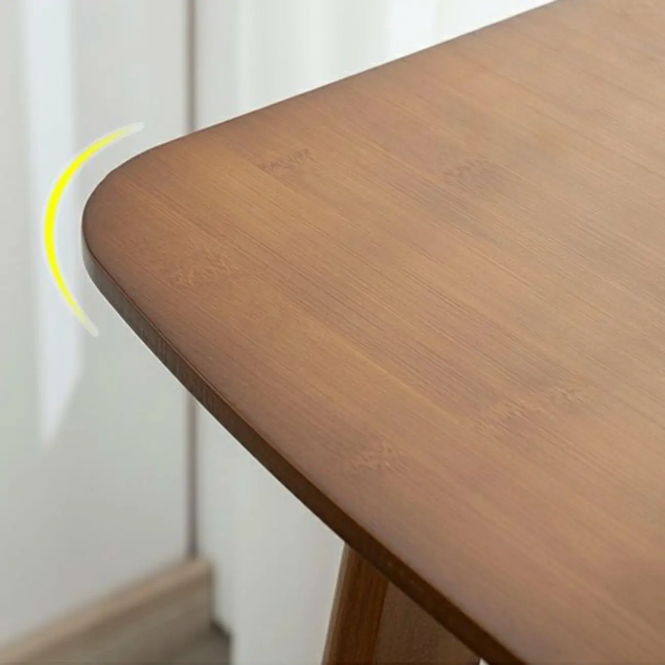 Simple Brown Bamboo 4-Leg Trestle Bar Tables Image - 11 | homeyfad